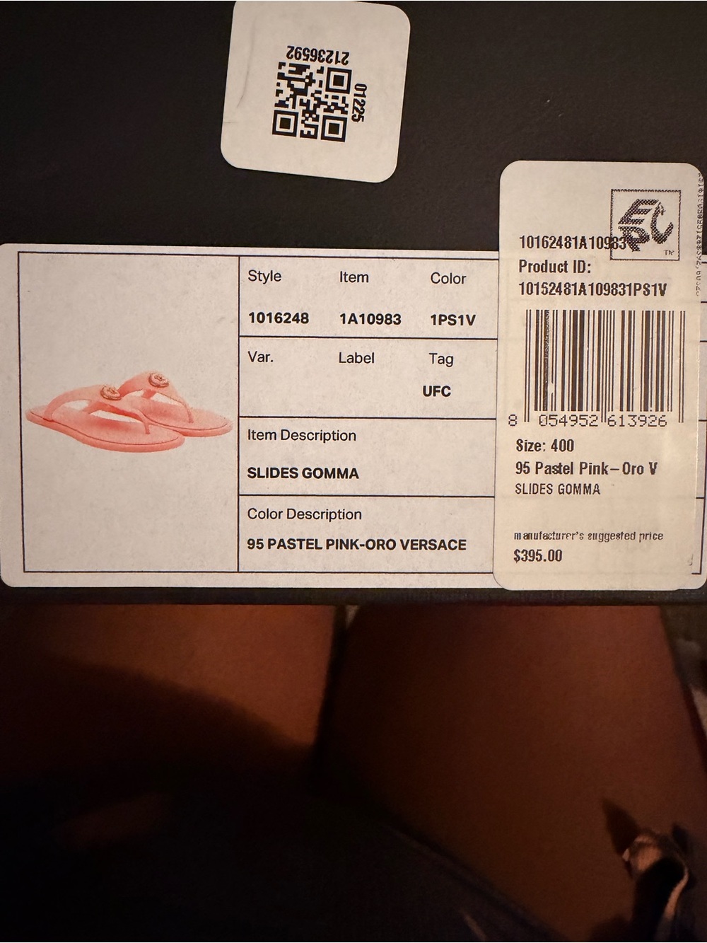 Versace Medusa Pastel Pink Rubber Thong Sandals Slides Size 40 / US 10 - Picture 8 of 8